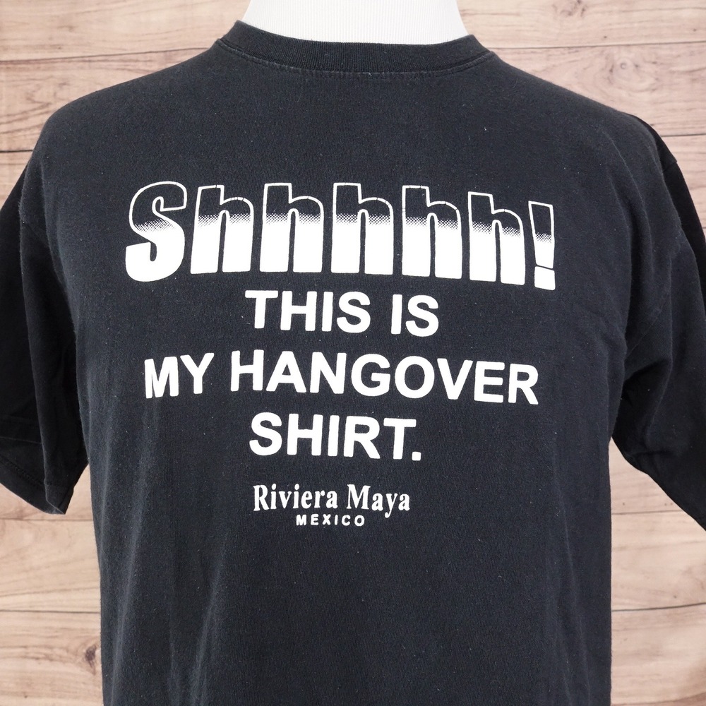 VINTAGE THIS IS MY HANGOVER SHIRT RIVIERA MAYA MEXICO 00s TRAVEL TSHIRT SZ M Y2K